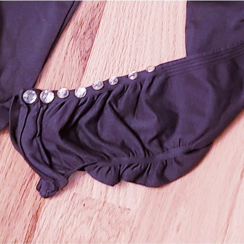 NWT Soho Girl Ruched & Rhinestone Leggings - Picture 3 of 7